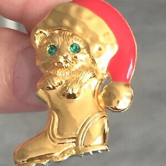 AVON Christmas Kitten Tac Pin - Picture 6 of 8